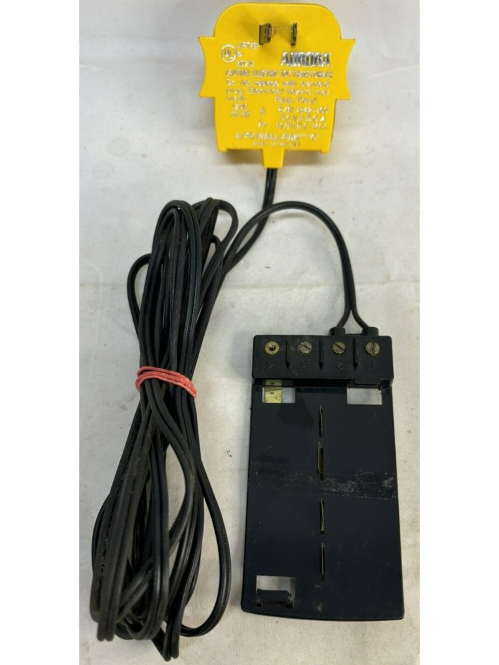 Vintage 1970s Aurora AFX Slot Car WALL-PAK "C" Yellow W/ TERMINAL & 10 FT WIRE